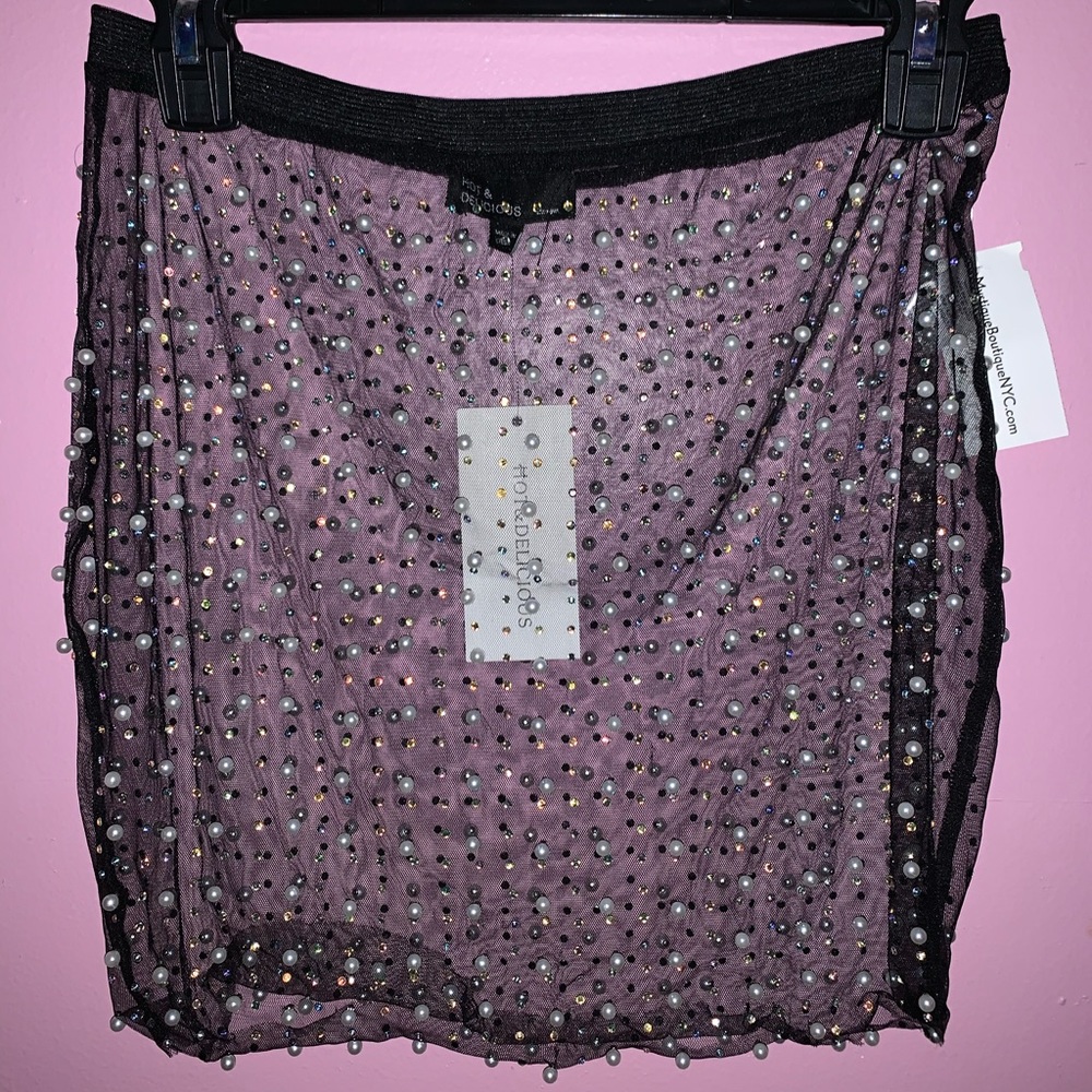 Black Rhinestone Skirt